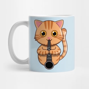 Bengal Cat Playing The Clarinet Mug